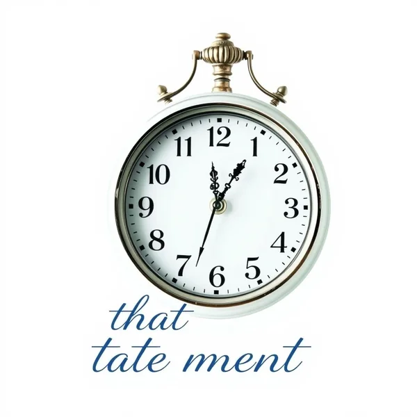 一只钟表显示特定时间，代表“at that moment”的用法