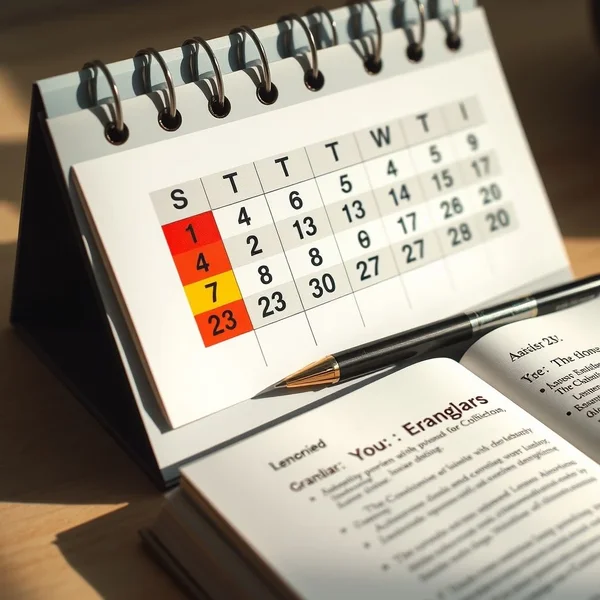 A calendar with the last few months highlighted to explain the meaning of "in recent months"