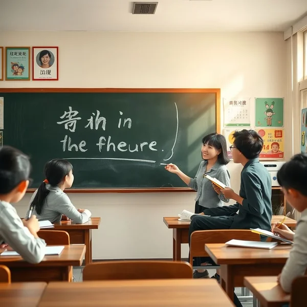 使用副词短语 in the near future 作为句子成分