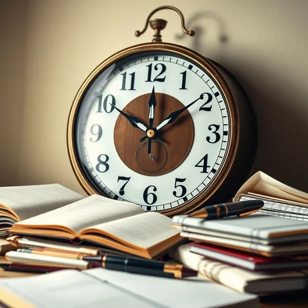 A clock showing the time as 11:59, illustrating the concept of 'at the last minute'