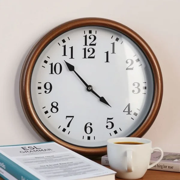 Une horloge murale affichant une heure proche de 3 heures pour illustrer l’expression around 3 p.m.