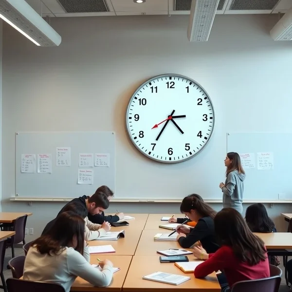 A wall clock showing a time close to 3 o'clock to illustrate the phrase around 3 p.m.