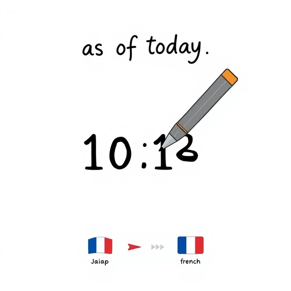 Un calendrier avec la date actuelle entourée, illustrant le sens de as of today.