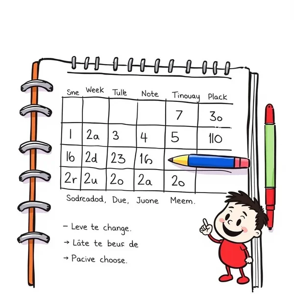 Image d’un calendrier mettant en évidence une semaine spécifique pour expliquer 'during that week'