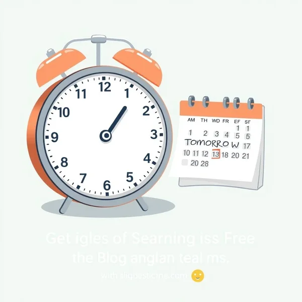 An image showing a clock and a calendar to represent the phrase by this time tomorrow