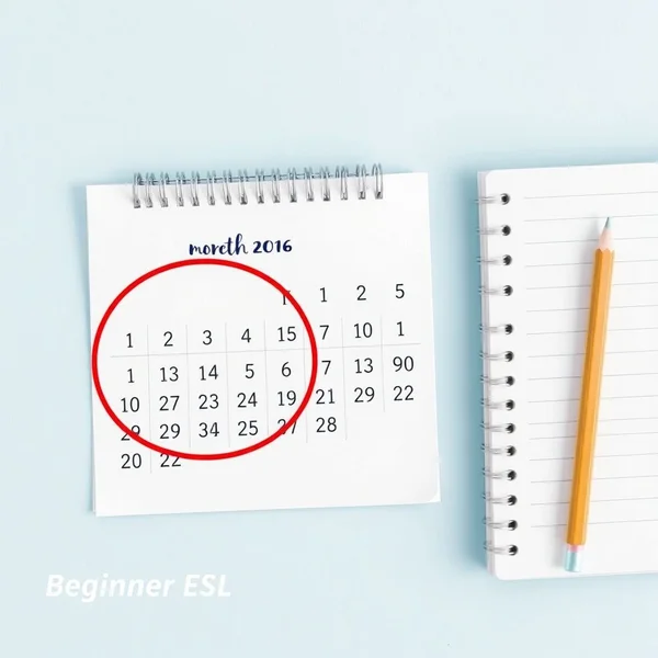 Sebuah kalender dengan dua bulan dilingkari, menggambarkan frasa 'for two months'.