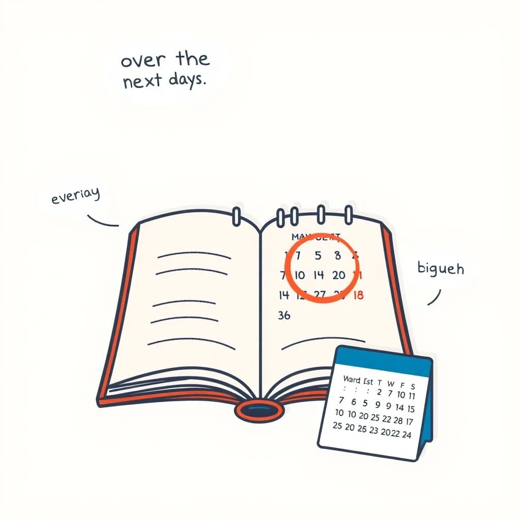 over the next few days をマスターしよう 英語学習者のための簡単文法ガイド