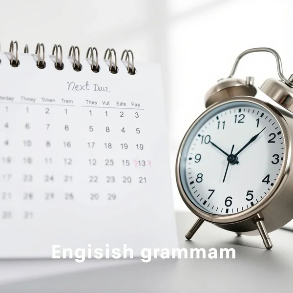 Un’immagine che mostra un orologio e un calendario per rappresentare la frase by this time tomorrow