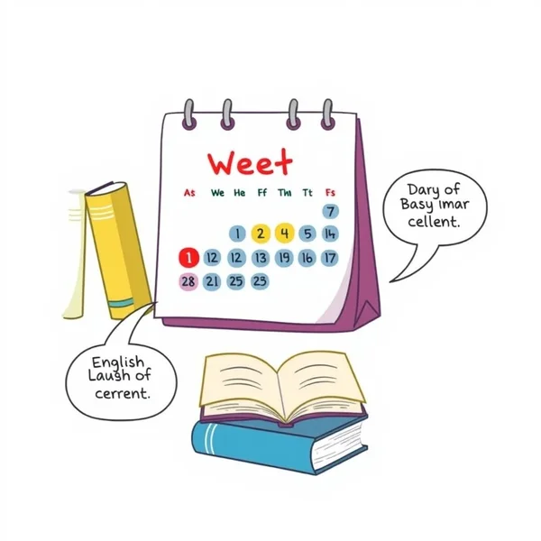 Hình ảnh một tờ lịch nổi bật một tuần cụ thể để giải thích 'during that week'