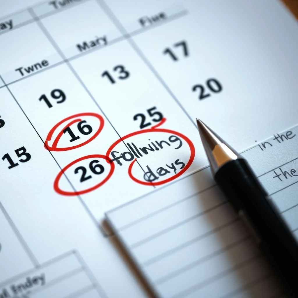 إتقان استخدام in the following days دليل قواعد بسيط يعزز الدقة