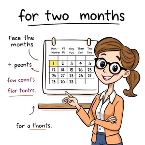 การฝึกใช้ For Two Months คู่มือไวยากรณ์เข้าใจง่ายสำหรับผู้เรียนภาษาอังกฤษ