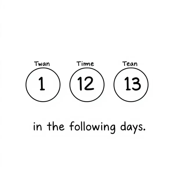 Image of a calendar with several days circled to show the meaning of 'in the following days'