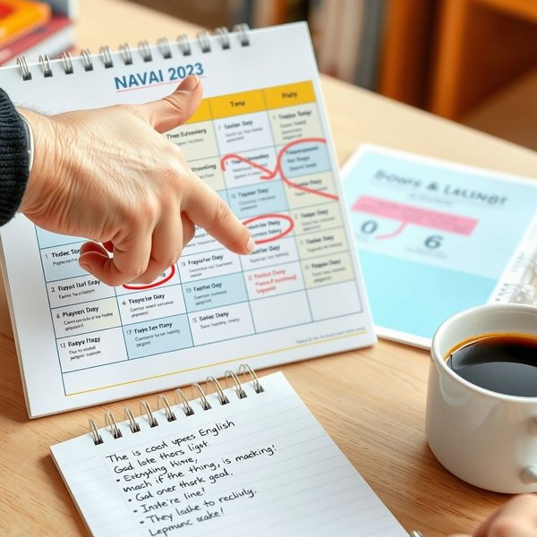 A calendar with the upcoming dates circled, illustrating the concept of "over the next few days"