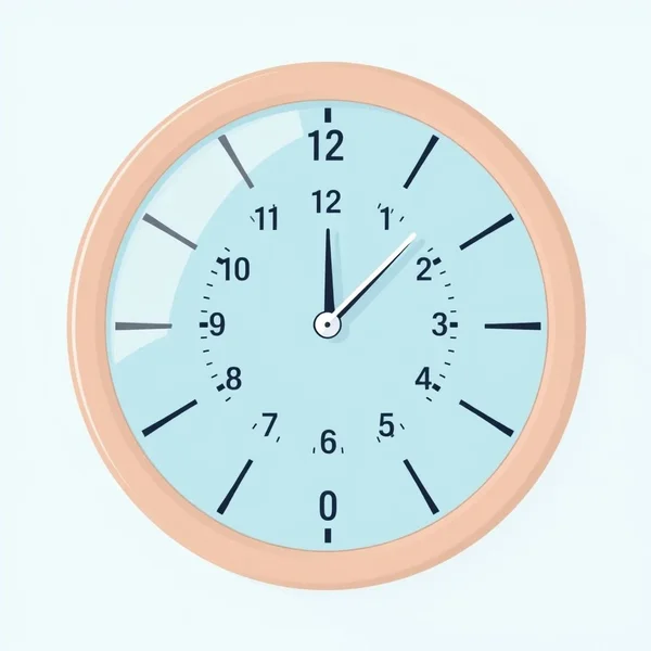 A wall clock showing a time close to 3 o'clock to illustrate the phrase around 3 p.m.