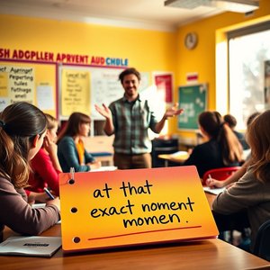 "at that exact moment" beheersen met deze eenvoudige grammaticagids