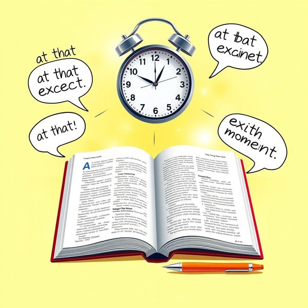 At that exact moment - understanding adverbial phrases