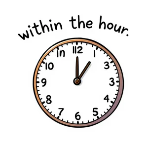 Come usare within the hour in inglese – Significato ed esempi utili