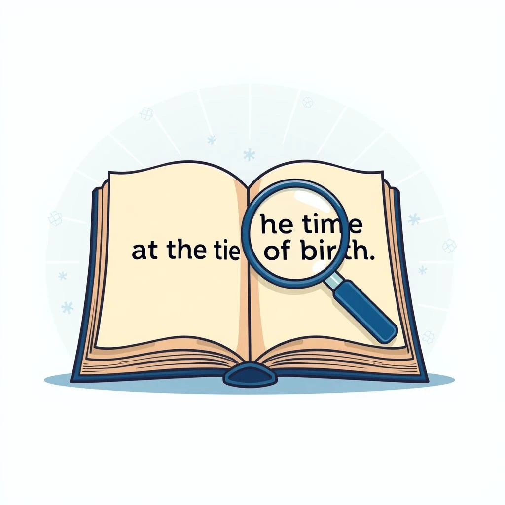 Die Beherrschung von at the time of birth – Ein einfacher Grammatikleitfaden