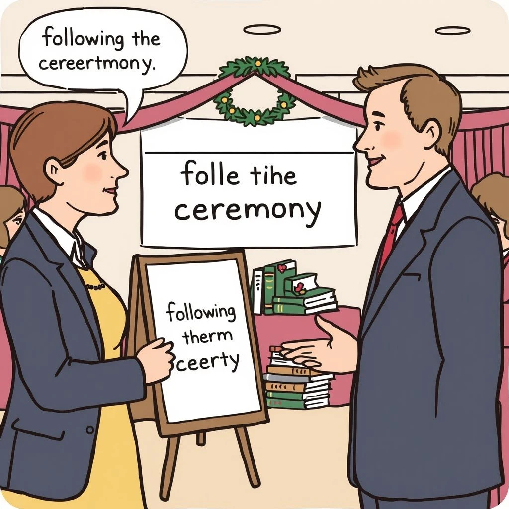 Die Beherrschung von following the ceremony Ein einfacher Grammatikleitfaden