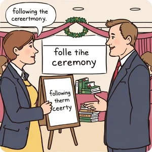 Die Beherrschung von following the ceremony Ein einfacher Grammatikleitfaden