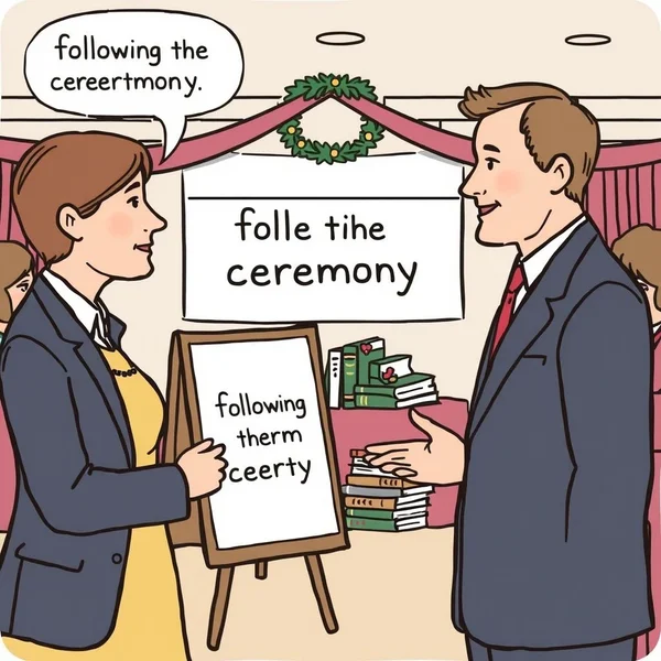following the ceremony