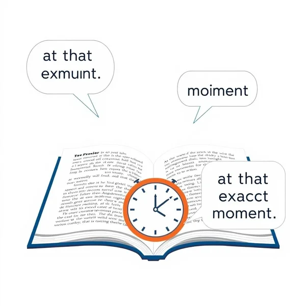 At that exact moment - comprensión de frases adverbiales