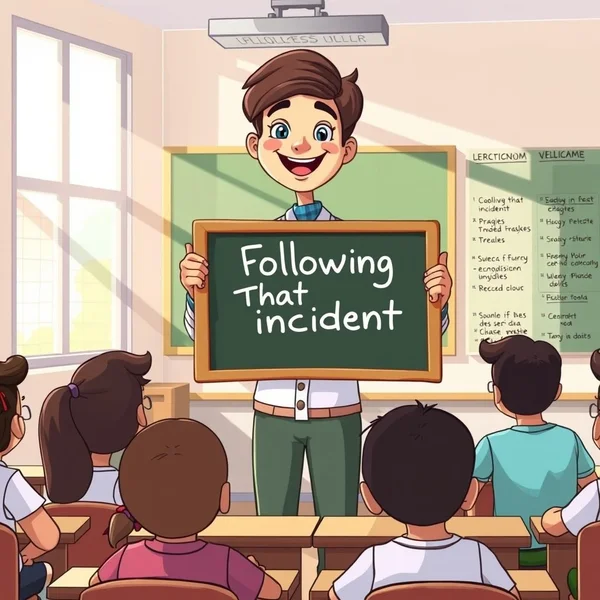 Usando 'Following That Incident' em Inglês