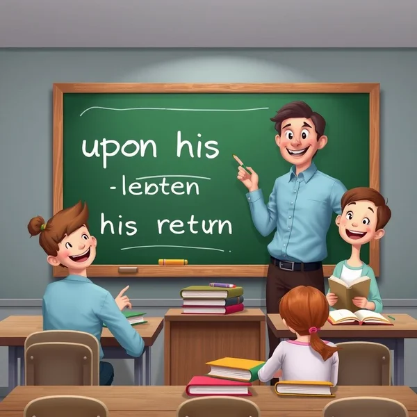 Learn to use "upon his return" naturally in English.