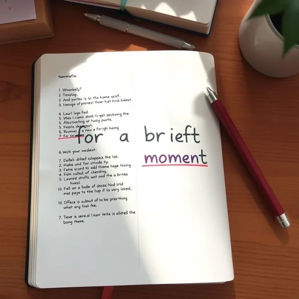 Mastering "For a Brief Moment" in English