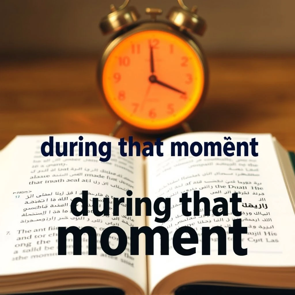 إتقان عبارة during that moment دليل قواعد مبسط وشرح استخداماتها