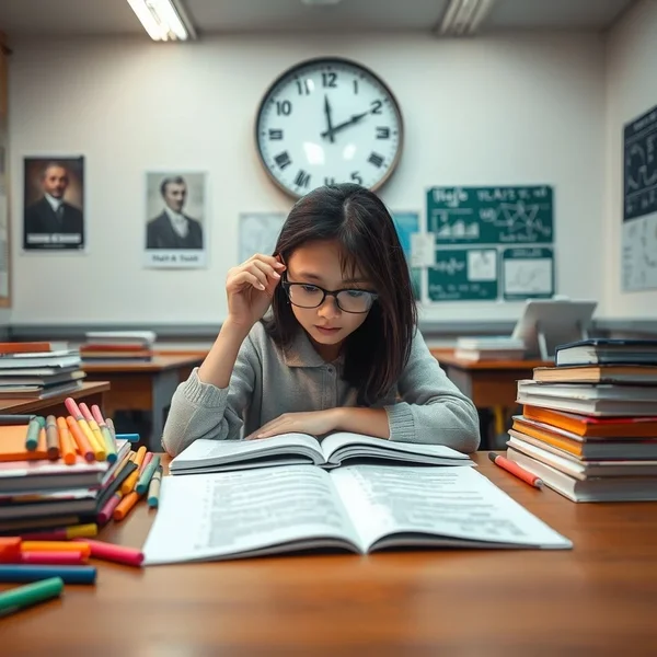 Studying immediately before the exam