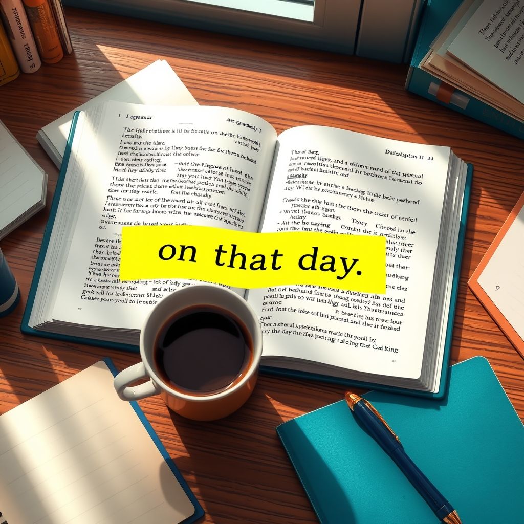 Maîtriser on that day pour progresser en anglais facilement