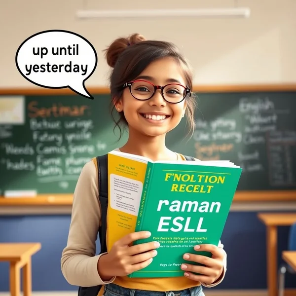 Understanding 'up until yesterday' for ESL learners