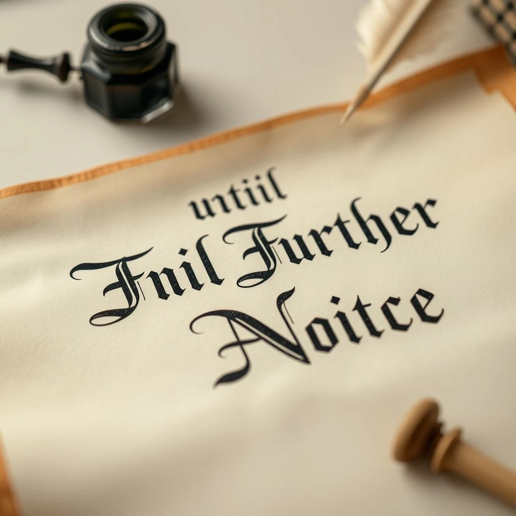 Mastering "Until Further Notice": A Simple English Grammar Guide