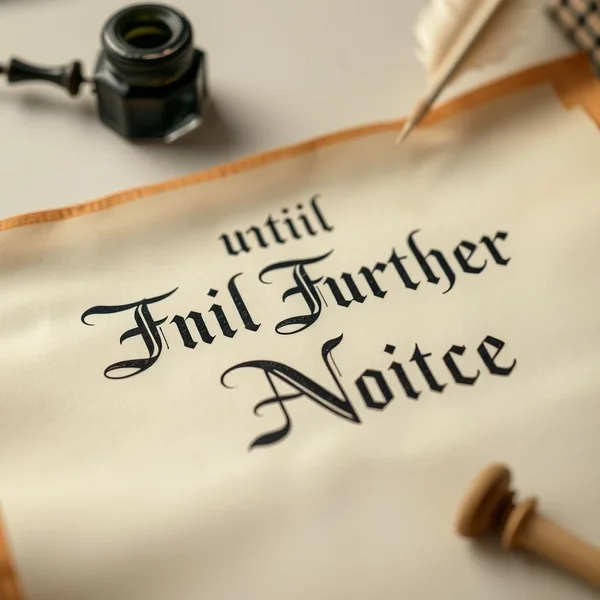 Understanding "until further notice"