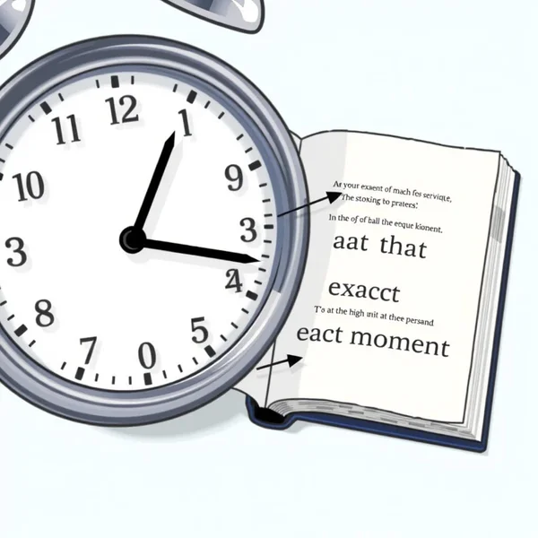 At that exact moment - understanding adverbial phrases