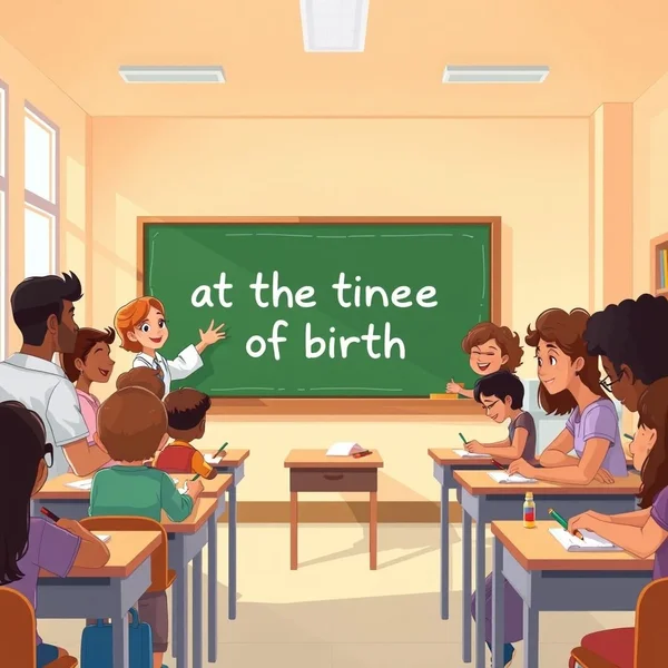 Menguasai "at the time of birth" untuk Pelajar ESL