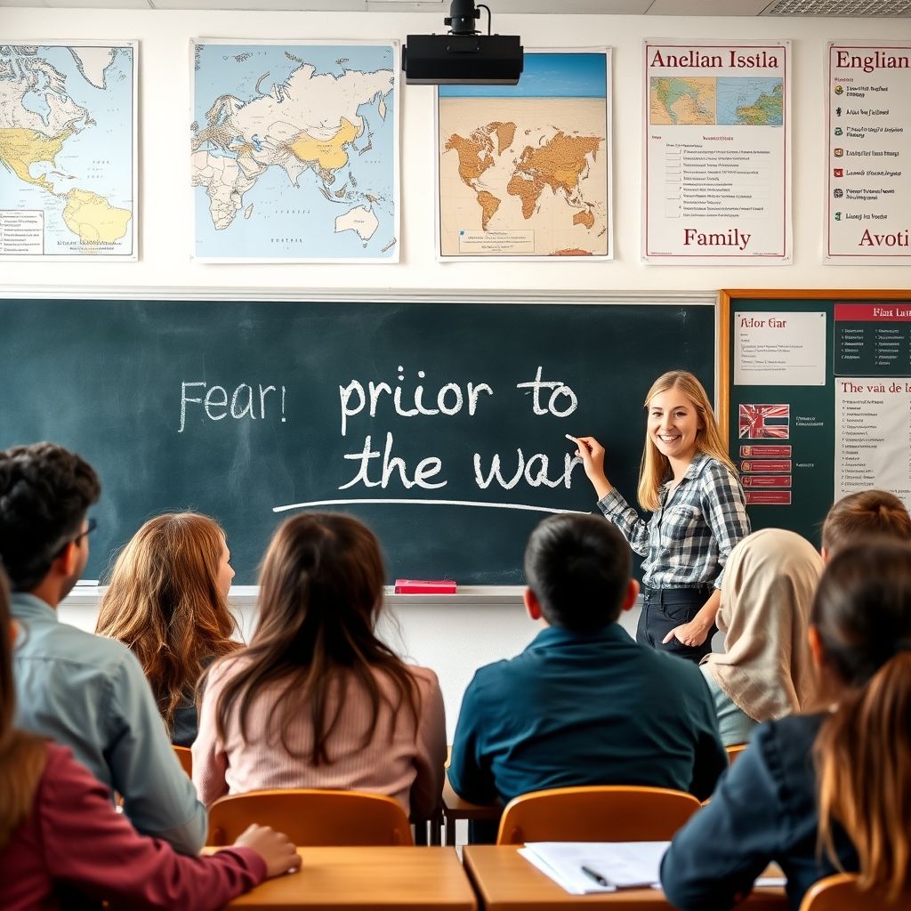 Prior to the war explicado para estudiantes de inglés y cómo usarlo