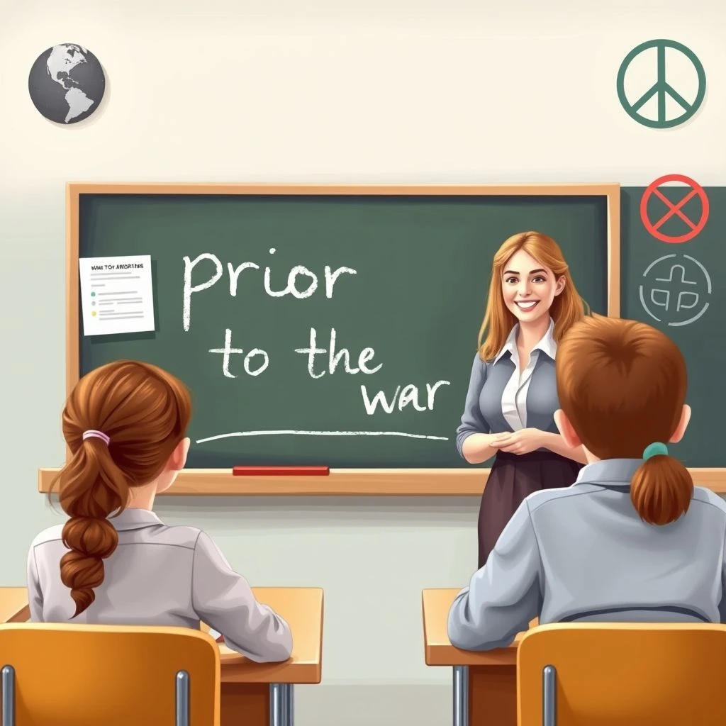 Prior to the war für Englischlernende erklärt – Bedeutung, Beispiele und Anwendung
