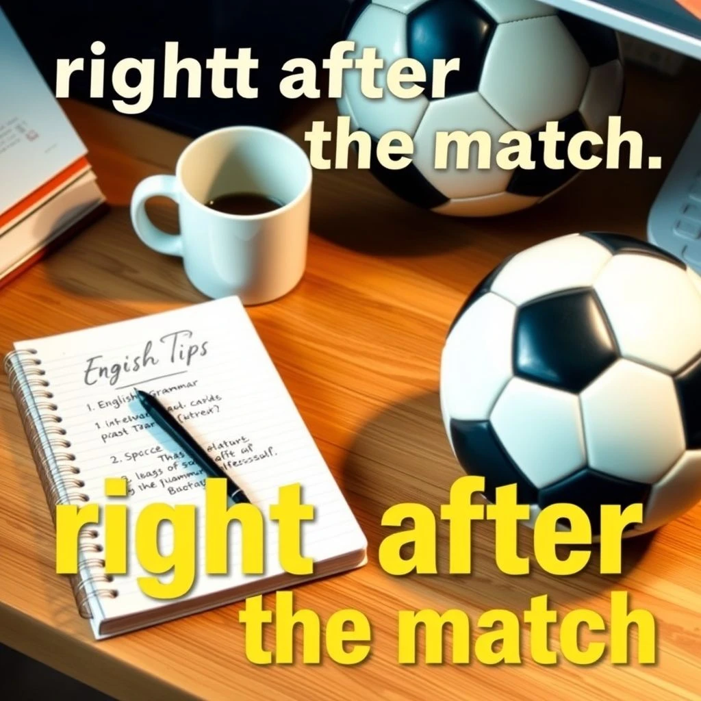 「right after the match」をマスターする時を表す副詞句の使い方ガイド