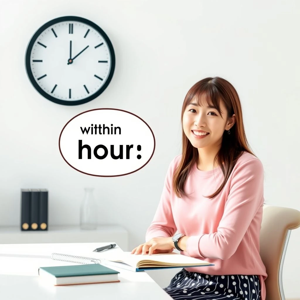 within the hour 사용법 쉽게 배우기 – 의미와 예시로 영어 시간 부사구 완전정복