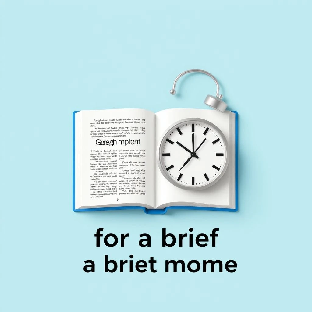 إتقان استخدام for a brief moment دليلك لعبارات الظروف في الإنجليزية