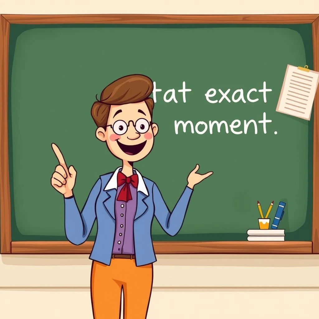 إتقان استخدام at that exact moment دليل قواعد بسيط