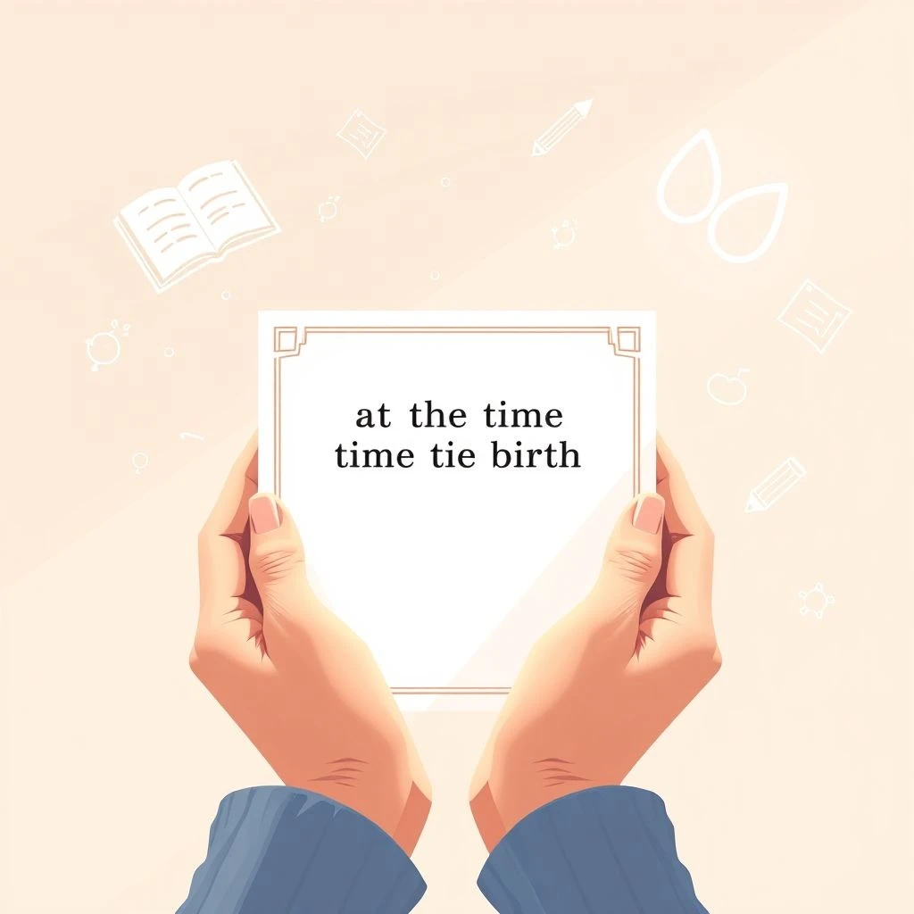 إتقان عبارة at the time of birth دليل قواعدي مبسط لتحسين الإنجليزية
