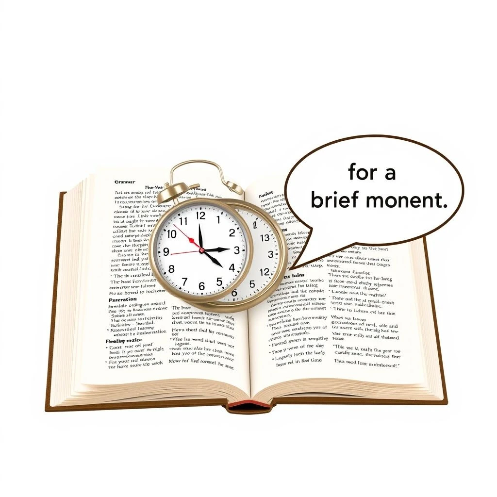 เชี่ยวชาญ for a brief moment คู่มือวลีขยายความกริยาในภาษาอังกฤษ