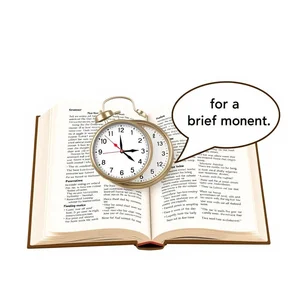 เชี่ยวชาญ for a brief moment คู่มือวลีขยายความกริยาในภาษาอังกฤษ