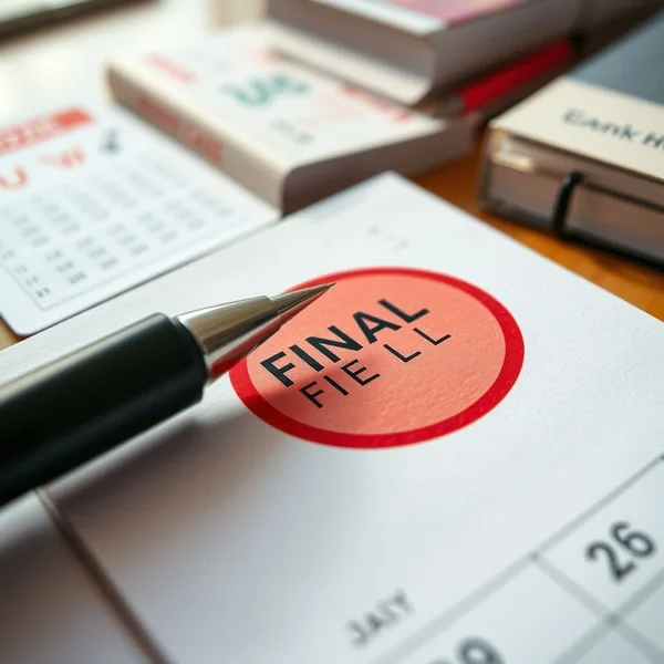 Image of a calendar with a deadline marked by the end of next month