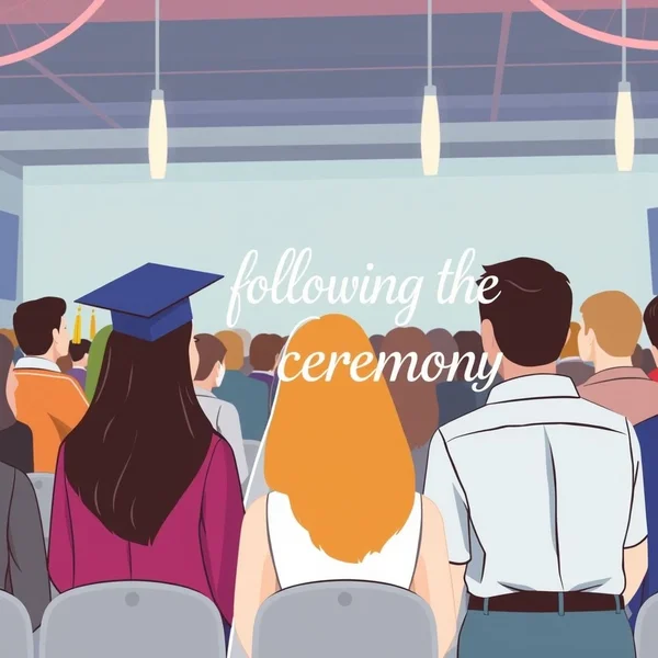 following the ceremony