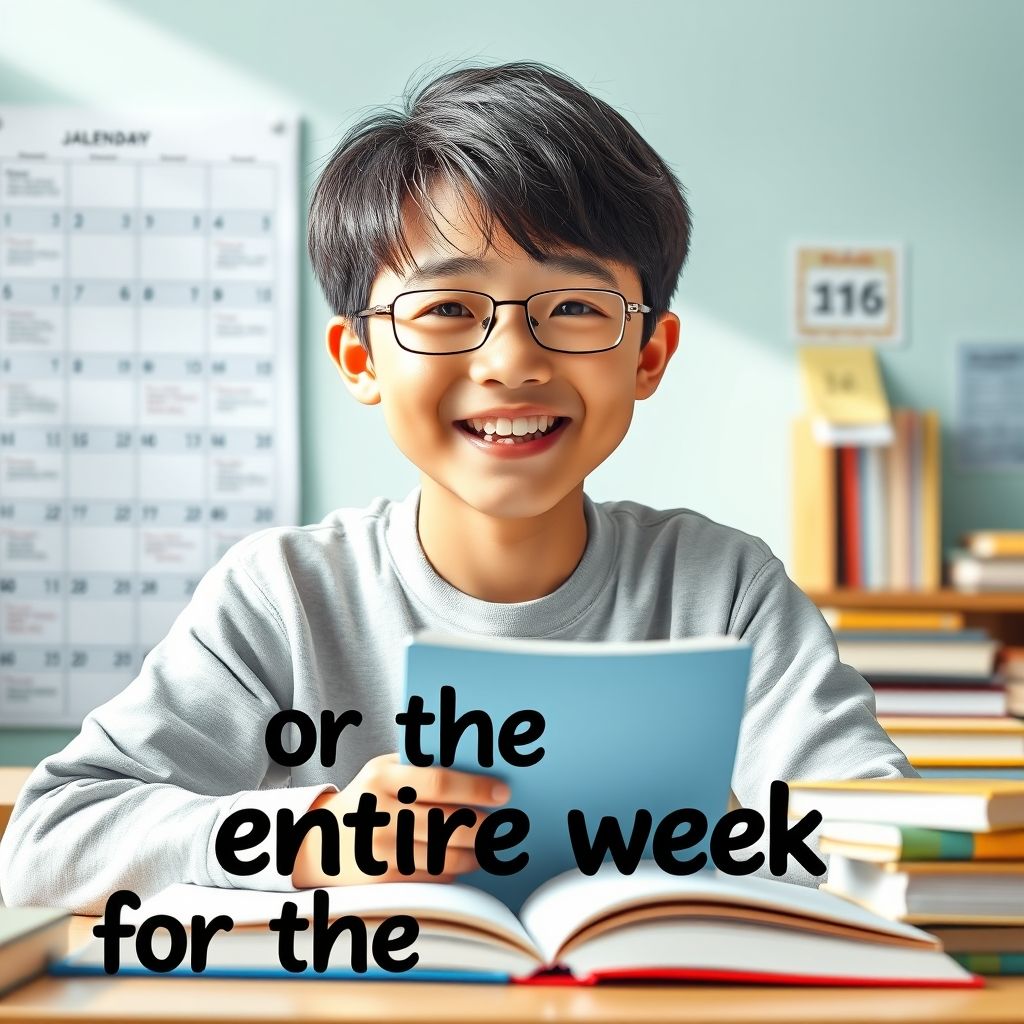 掌握 for the entire week 简单语法指南 提升描述全周持续的英语表达