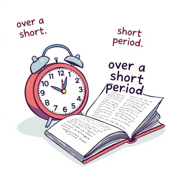 如何使用“over a short period”